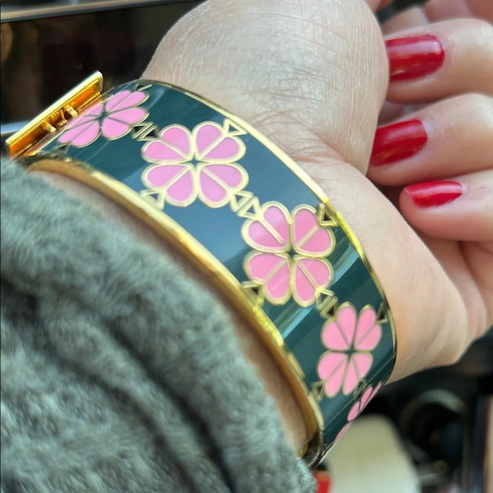 Kate Spade Floral Enamel Bracelet with Gold Accents - Picture 3 of 9